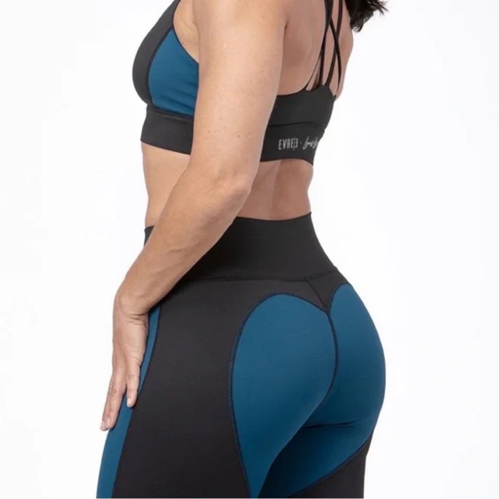Evree x Barbella Heart Booty Bella Leggings Black Blue Various Sizes
